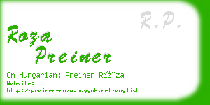 roza preiner business card